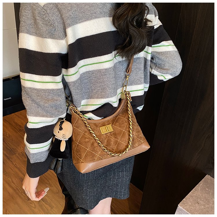 Women's PU Leather Monogram Chain Crossbody Bag detail 31