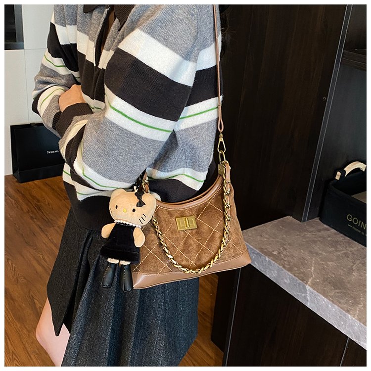 Women's PU Leather Monogram Chain Crossbody Bag detail 36