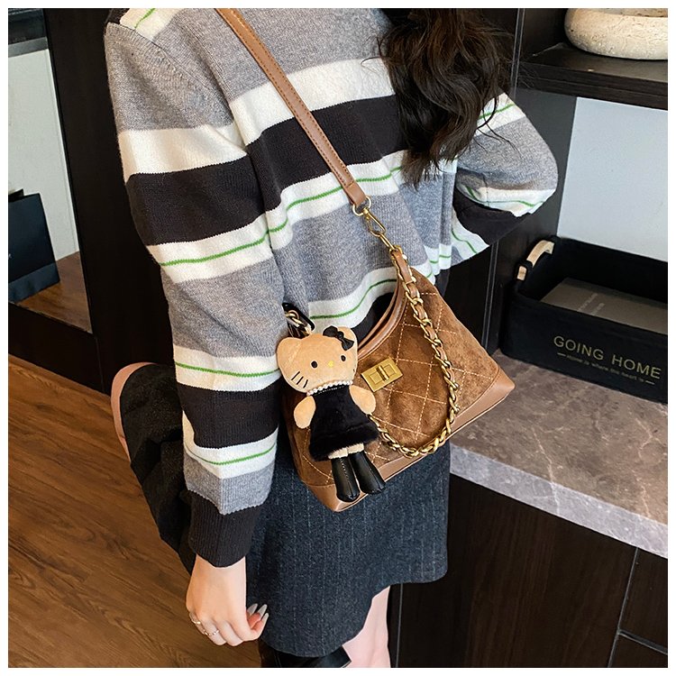 Women's PU Leather Monogram Chain Crossbody Bag detail 40