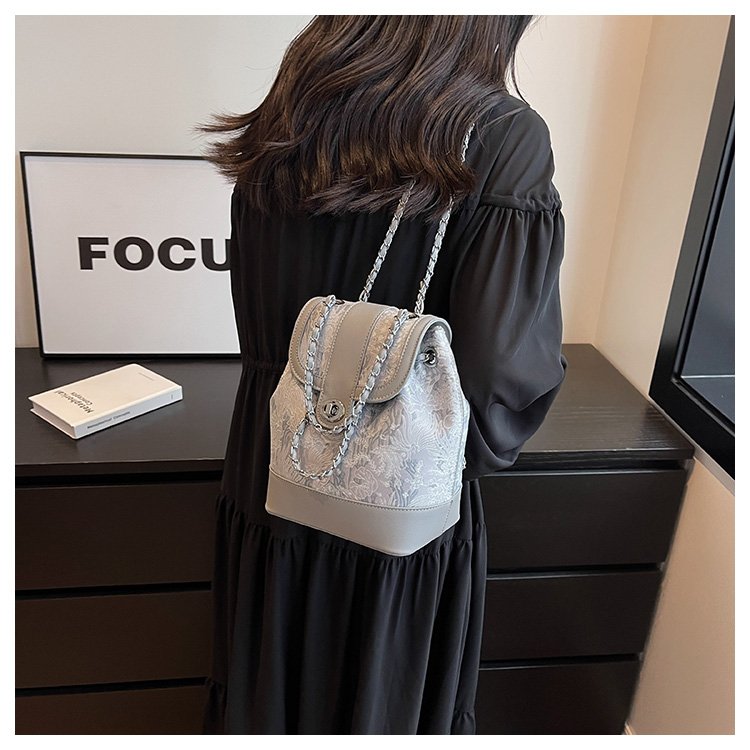 Women's Cloth Monogram Drawstring Backpack detail 18