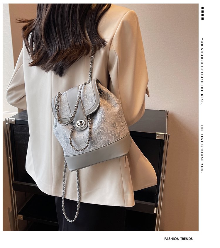 Women's Cloth Monogram Drawstring Backpack detail 1
