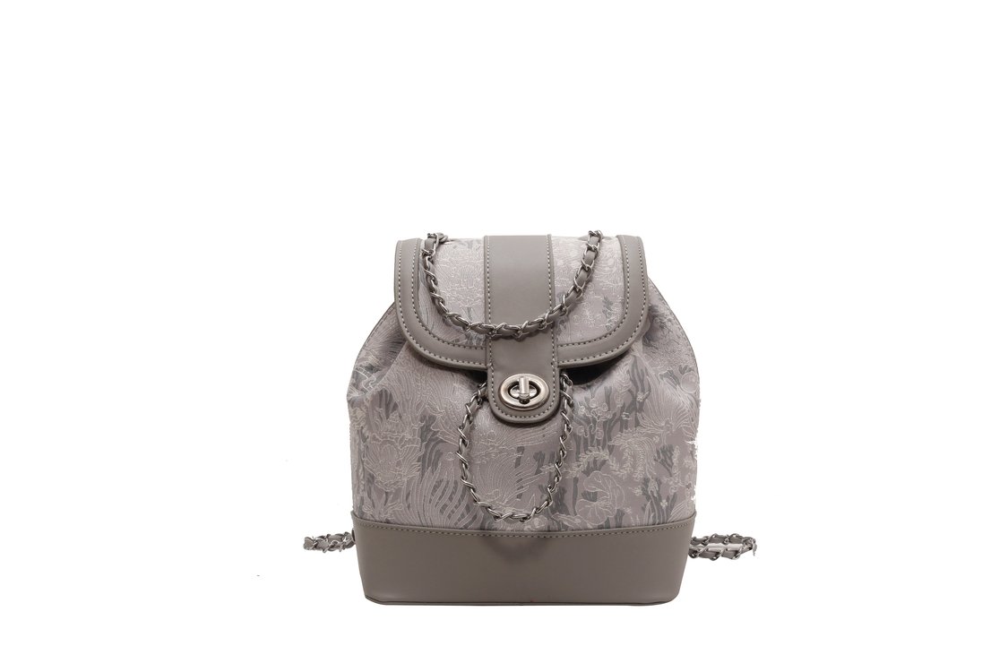 Women's Cloth Monogram Drawstring Backpack view 3