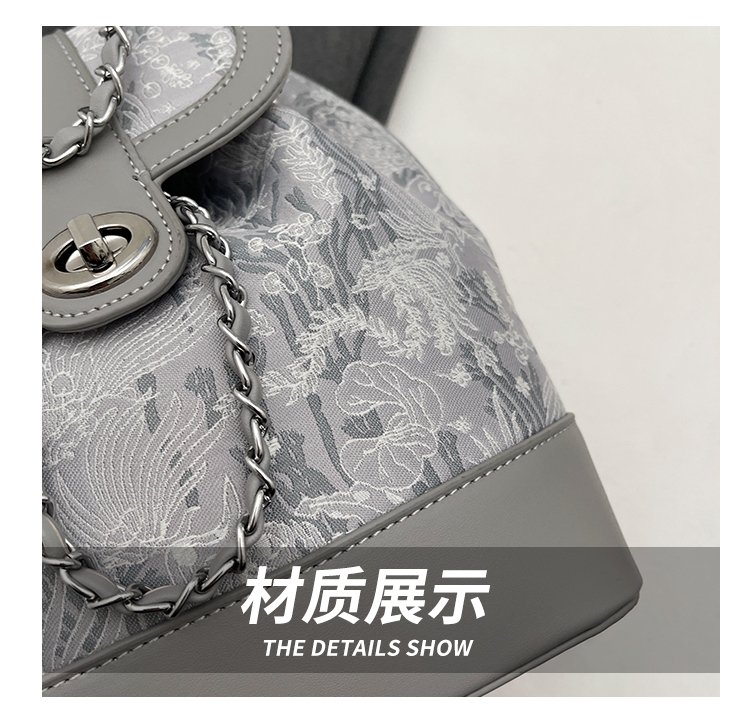 Women's Cloth Monogram Drawstring Backpack detail 5