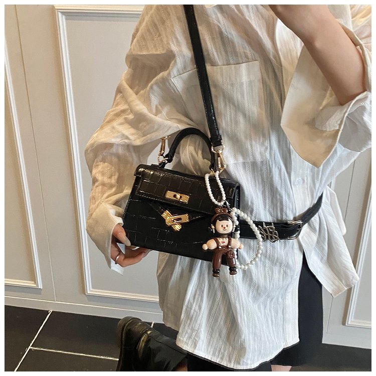Women's PU Leather Monogram Flap Top Handle Shoulder Bag detail 19