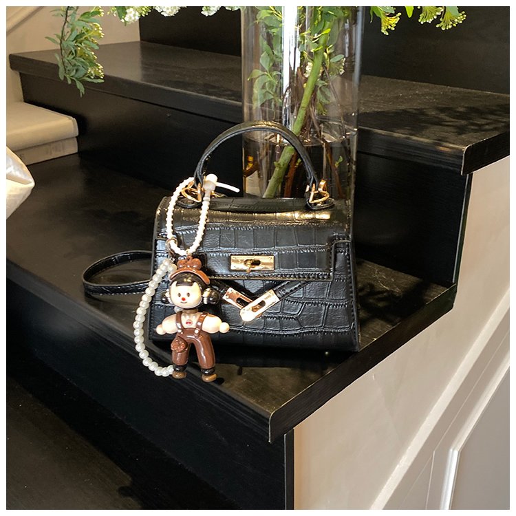 Women's PU Leather Monogram Flap Top Handle Shoulder Bag detail 24
