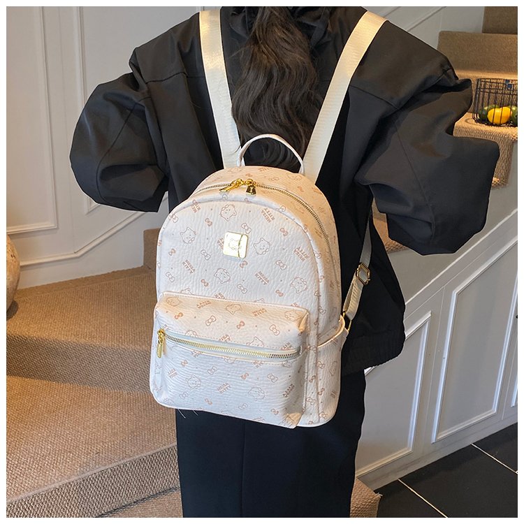 Women's PU Leather Monogram Mini Backpack detail 20