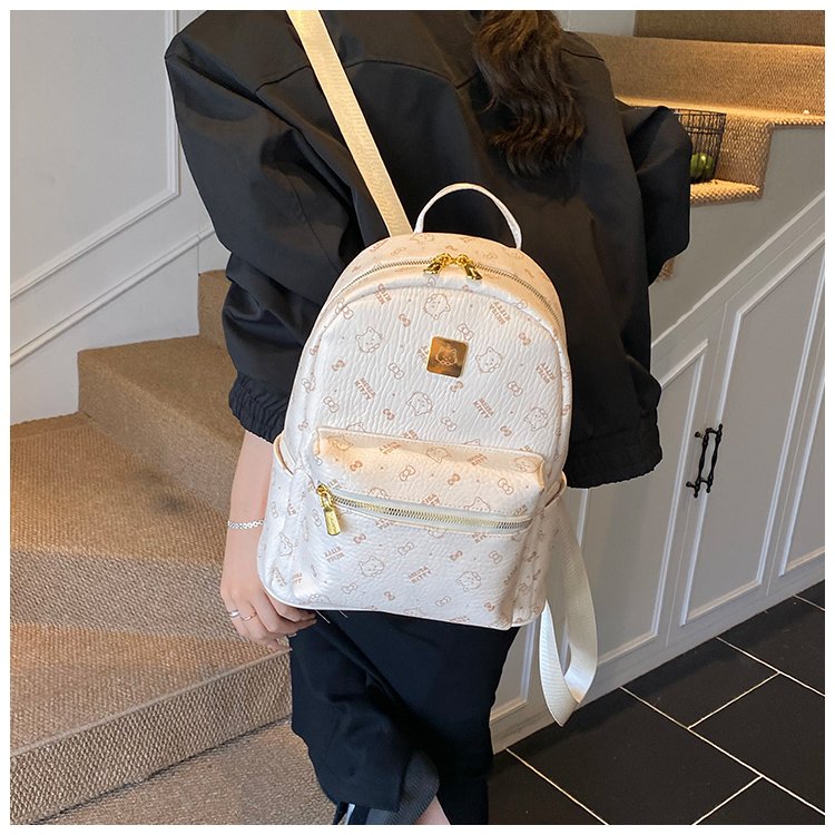Women's PU Leather Monogram Mini Backpack detail 23