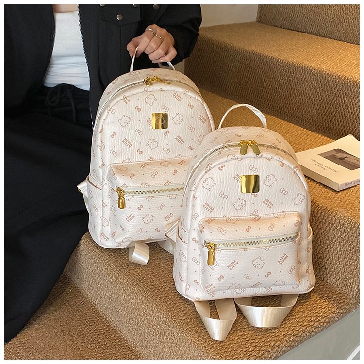 Women's PU Leather Monogram Mini Backpack detail 28