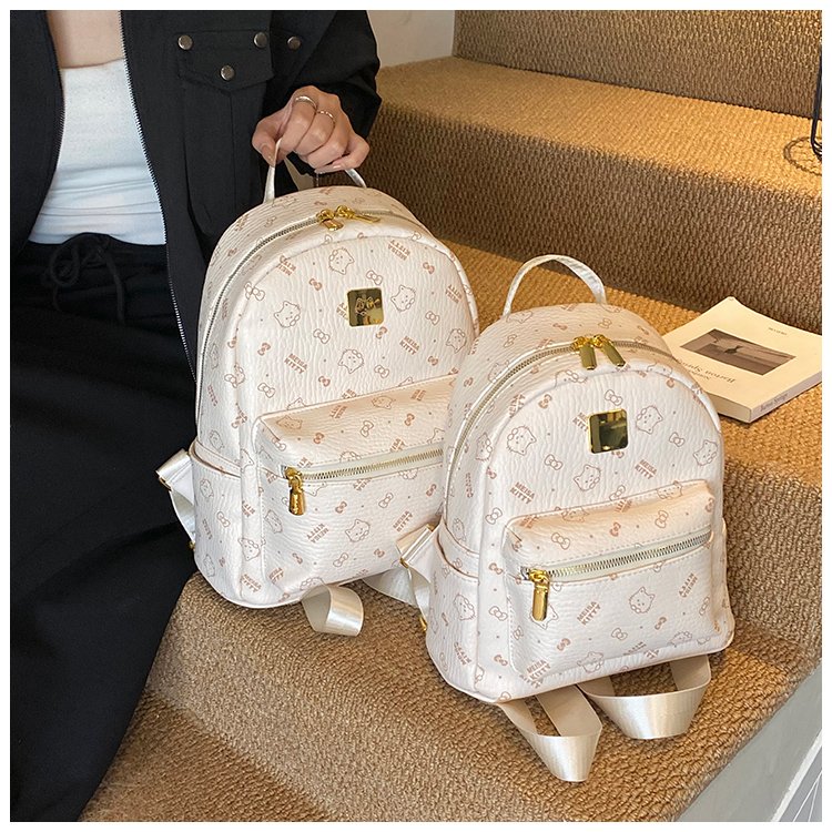 Women's PU Leather Monogram Mini Backpack detail 30