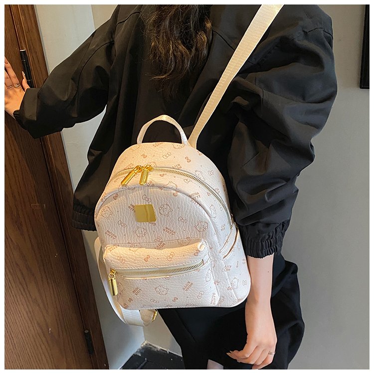Women's PU Leather Monogram Mini Backpack detail 33