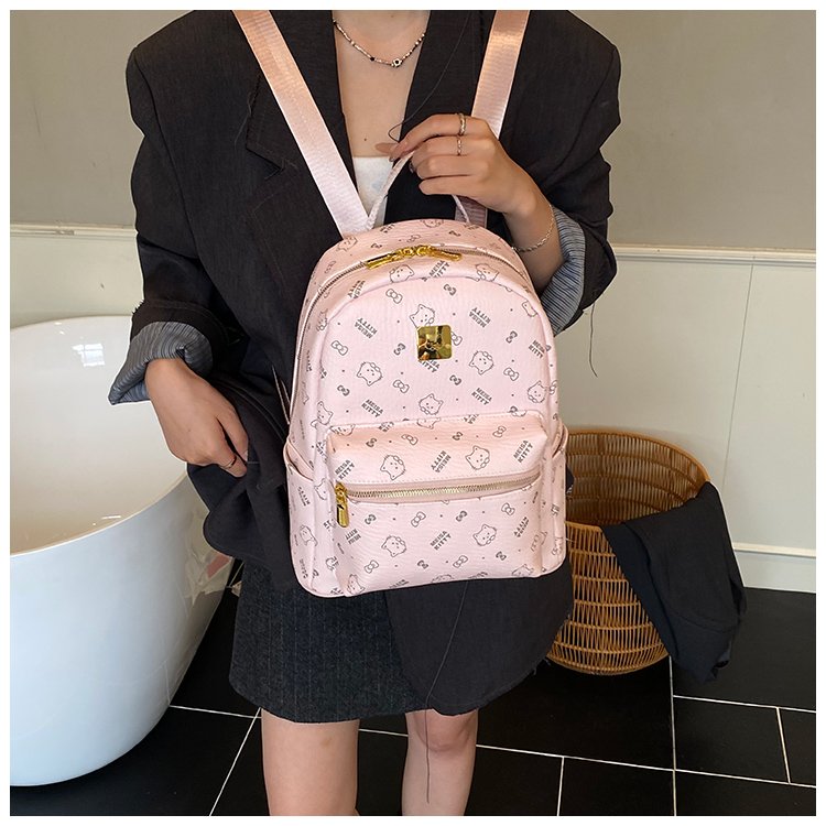 Women's PU Leather Monogram Mini Backpack detail 38