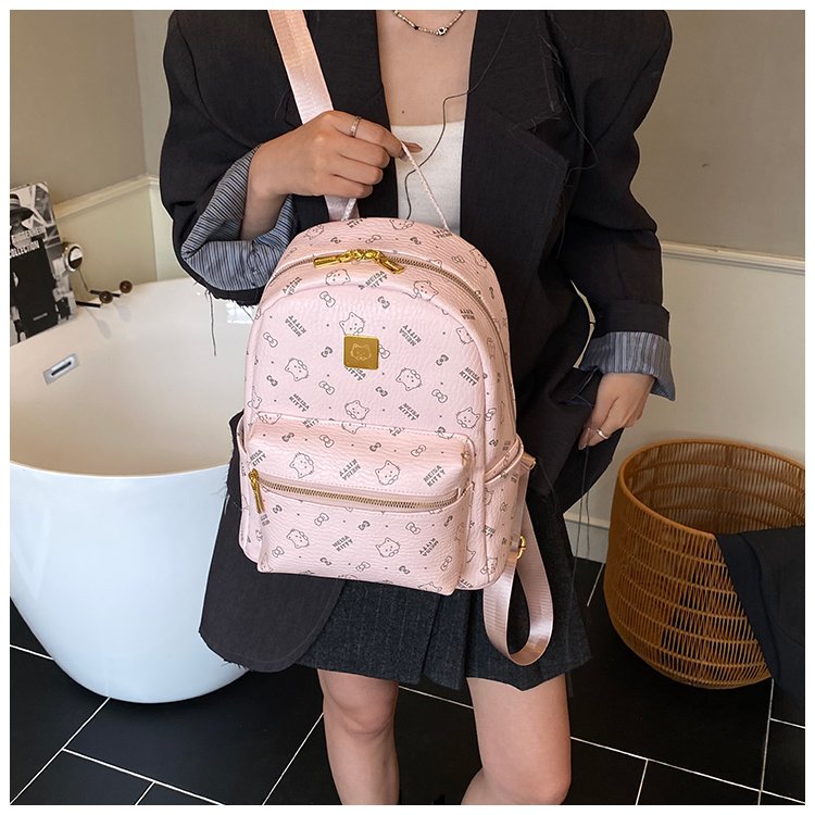 Women's PU Leather Monogram Mini Backpack detail 39