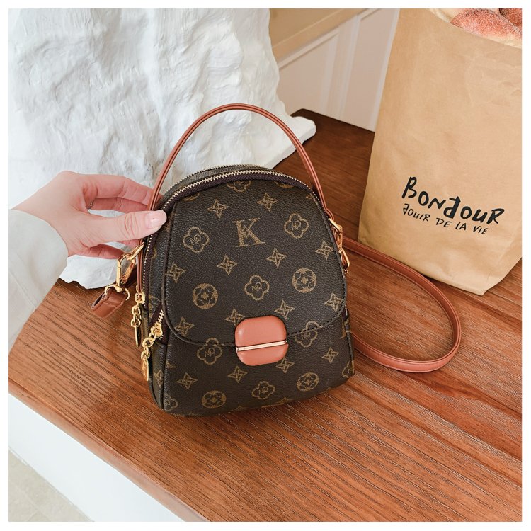 Women's PU Leather Monogram Mini Backpack detail 26