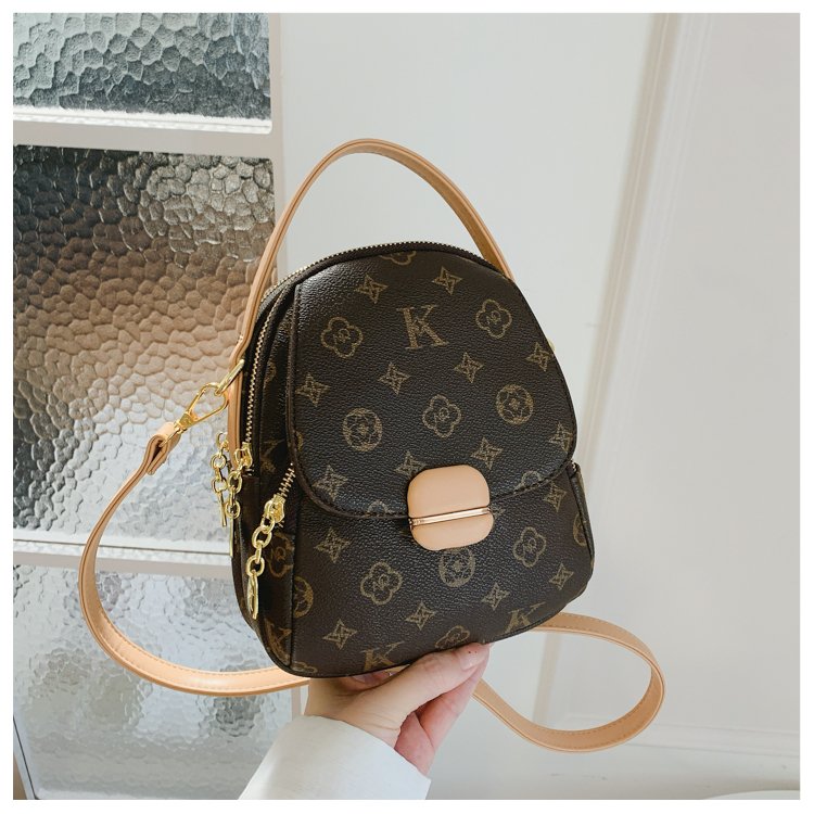 Women's PU Leather Monogram Mini Backpack detail 27