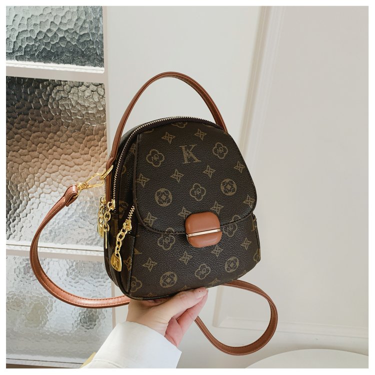 Women's PU Leather Monogram Mini Backpack detail 28
