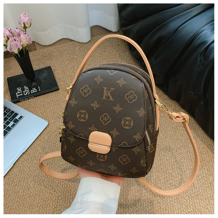 Women's PU Leather Monogram Mini Backpack detail 31