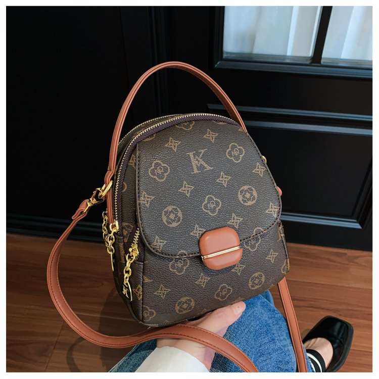 Women's PU Leather Monogram Mini Backpack detail 32