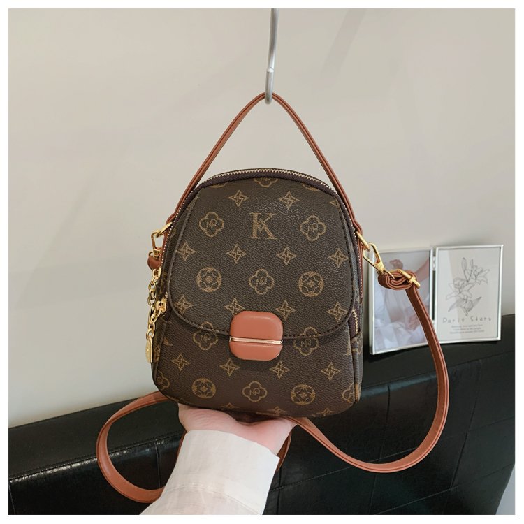 Women's PU Leather Monogram Mini Backpack detail 33