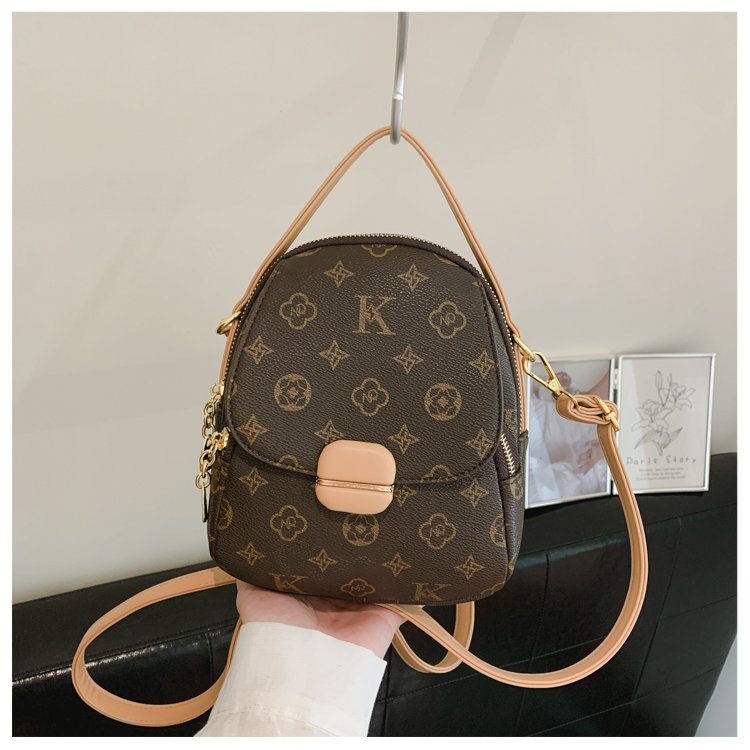 Women's PU Leather Monogram Mini Backpack detail 34