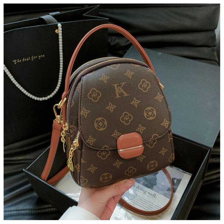 Women's PU Leather Monogram Mini Backpack detail 35