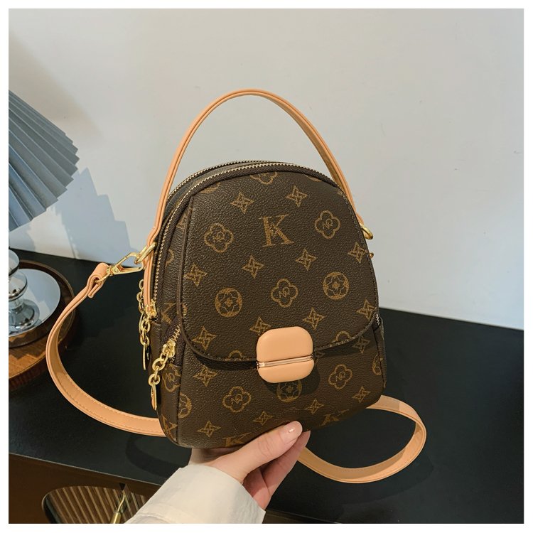 Women's PU Leather Monogram Mini Backpack detail 37