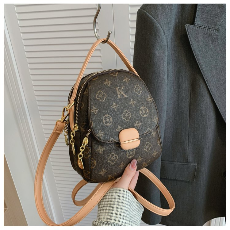 Women's PU Leather Monogram Mini Backpack detail 40