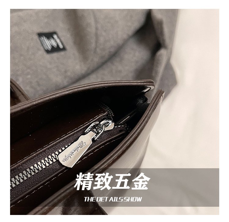 Women's PU Leather Monogram Satchel Shoulder Bag detail 10