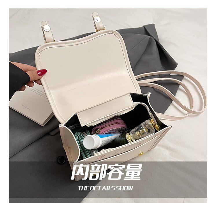 Women's PU Leather Monogram Top Handle Backpack detail 10