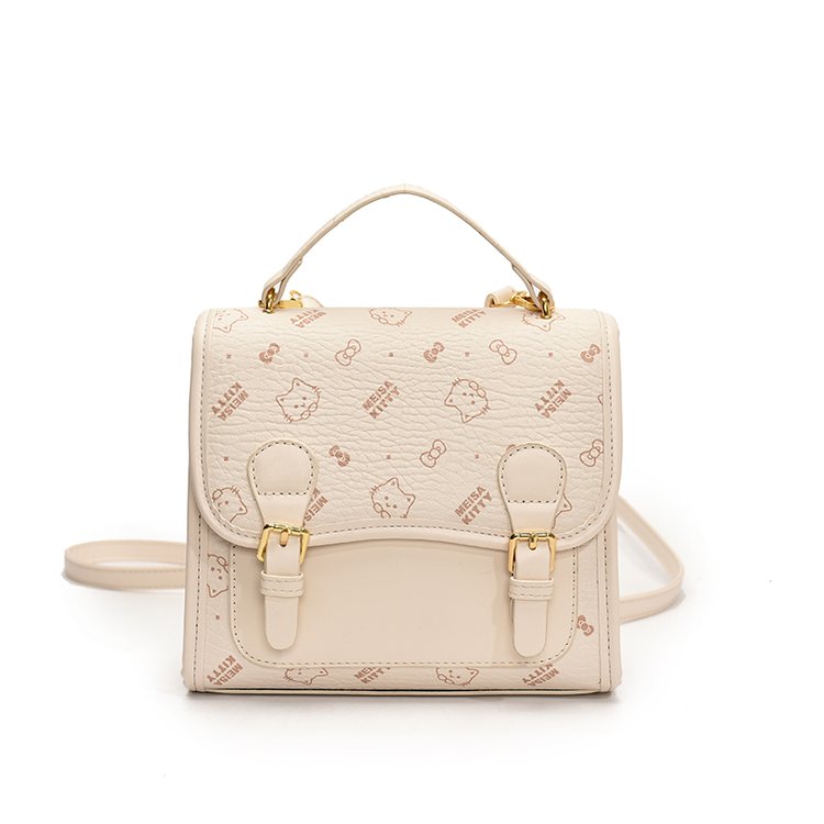Women's PU Leather Monogram Top Handle Backpack view 3