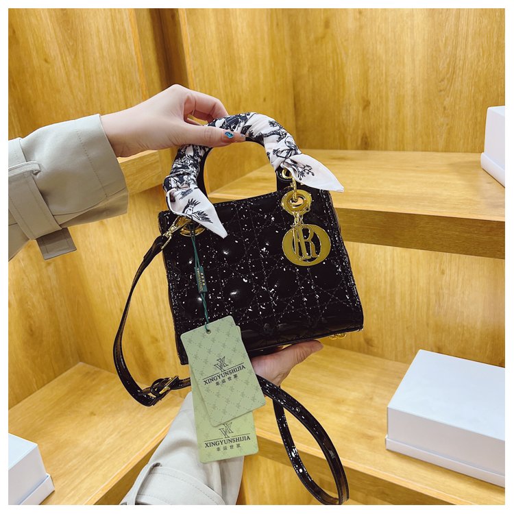 Women's PU Leather Monogram Top Handle Shoulder Bag detail 15
