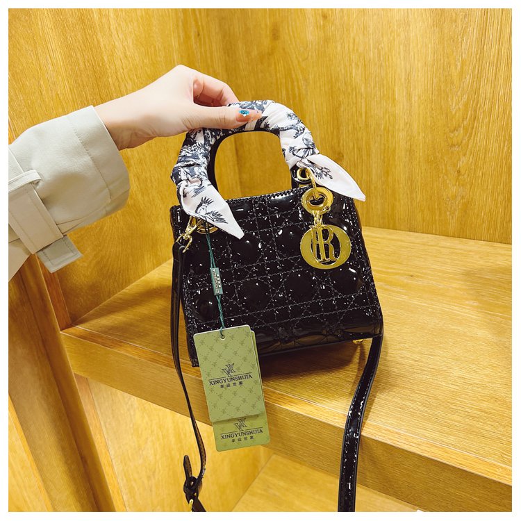 Women's PU Leather Monogram Top Handle Shoulder Bag detail 16