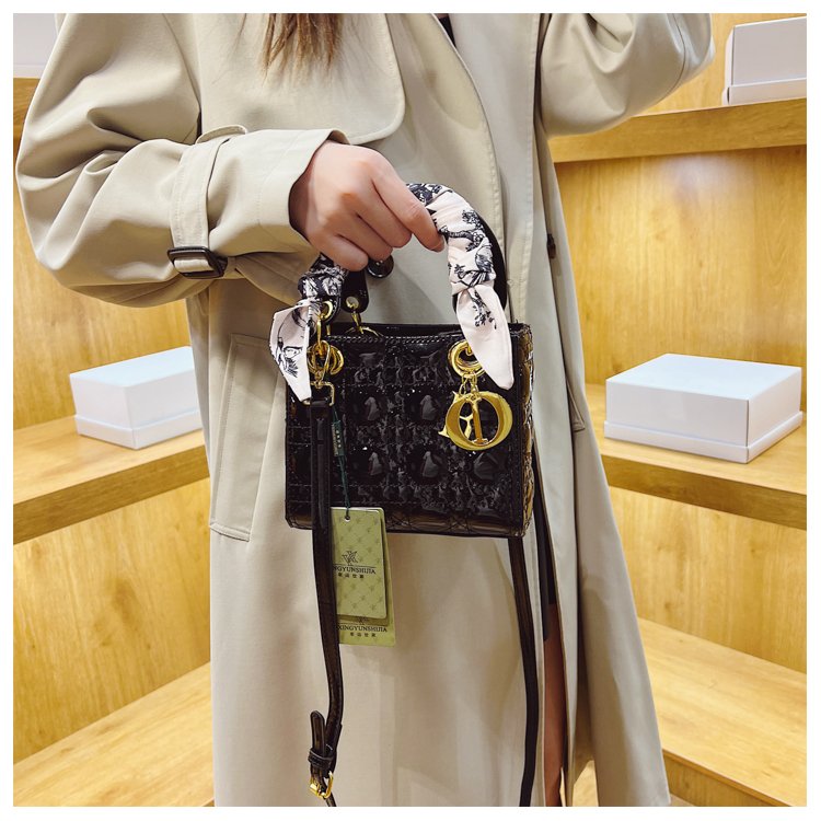 Women's PU Leather Monogram Top Handle Shoulder Bag detail 18