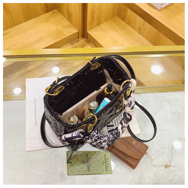 Women's PU Leather Monogram Top Handle Shoulder Bag detail 35