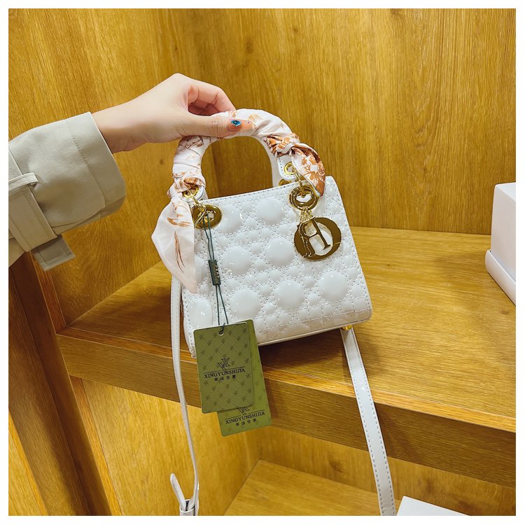 Women's PU Leather Monogram Top Handle Shoulder Bag view 3