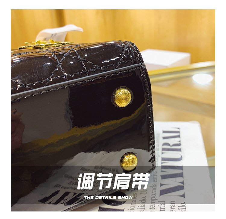 Women's PU Leather Monogram Top Handle Shoulder Bag detail 5