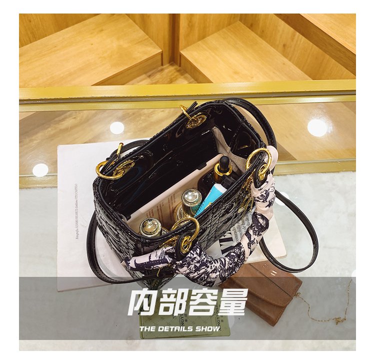 Women's PU Leather Monogram Top Handle Shoulder Bag detail 7