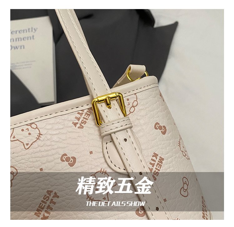 Women's PU Leather Monogram Tote Bag detail 10