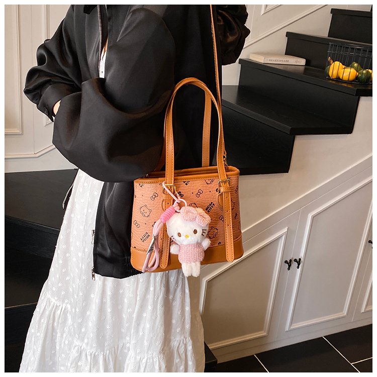 Women's PU Leather Monogram Tote Bag detail 12