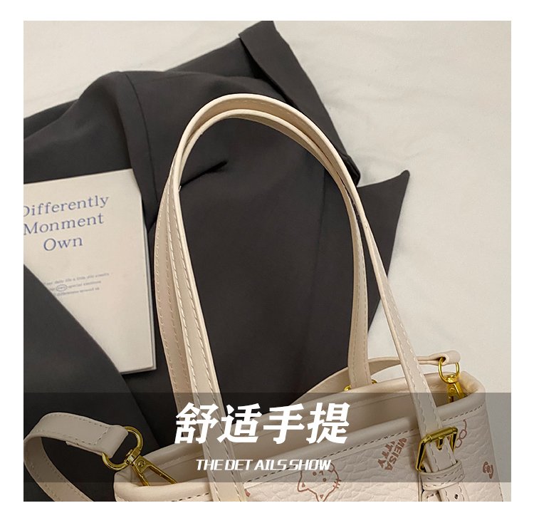Women's PU Leather Monogram Tote Bag detail 16