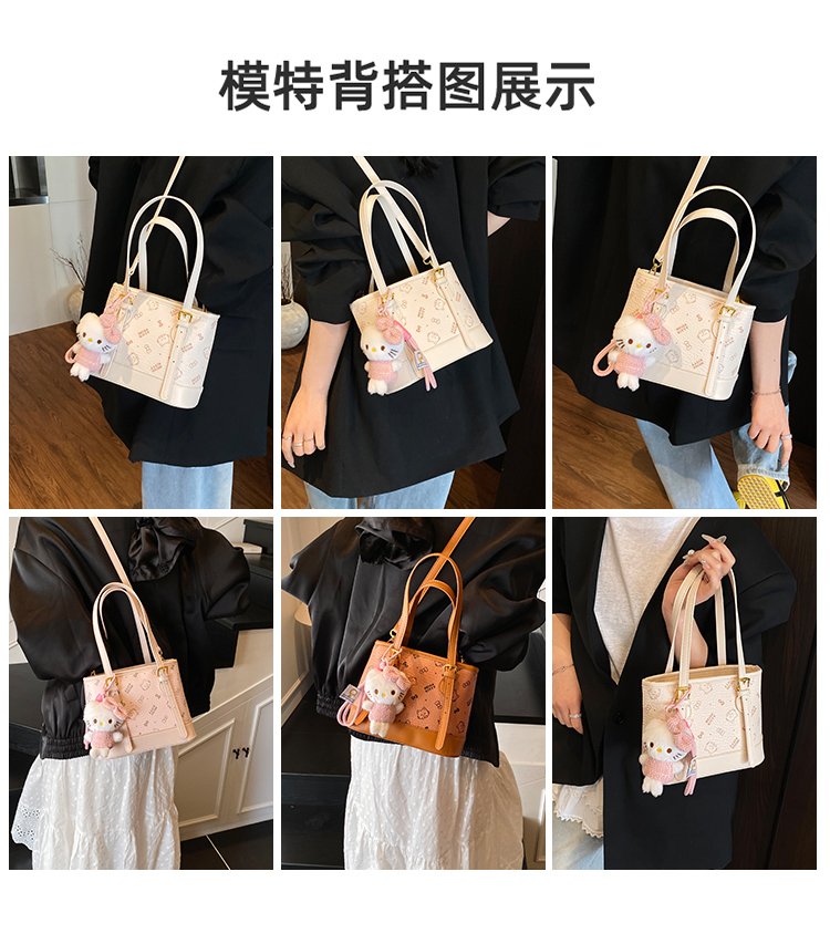Women's PU Leather Monogram Tote Bag detail 2