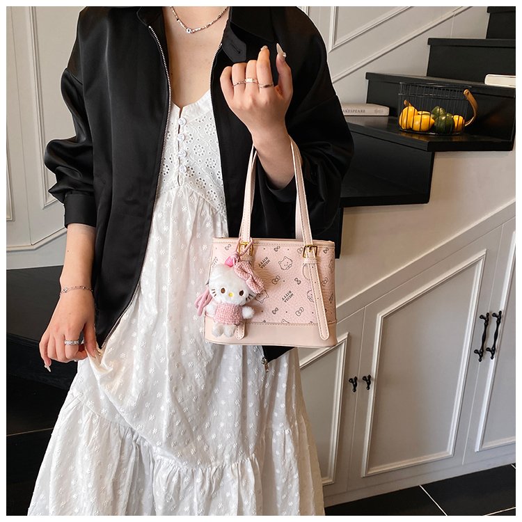 Women's PU Leather Monogram Tote Bag detail 30