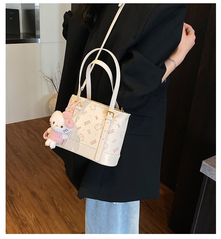 Women's PU Leather Monogram Tote Bag detail 3