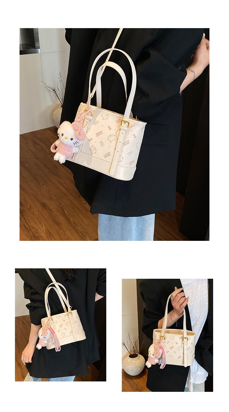Women's PU Leather Monogram Tote Bag detail 5