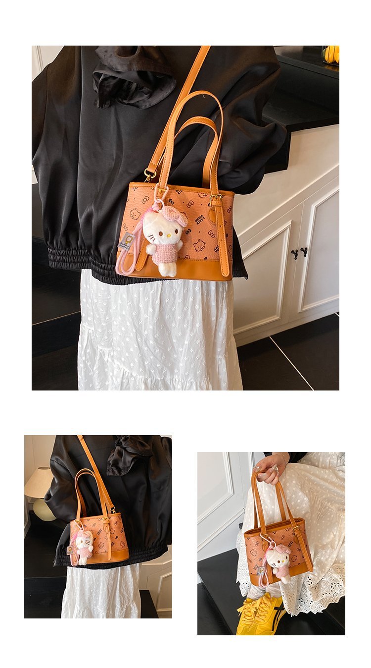 Women's PU Leather Monogram Tote Bag detail 6