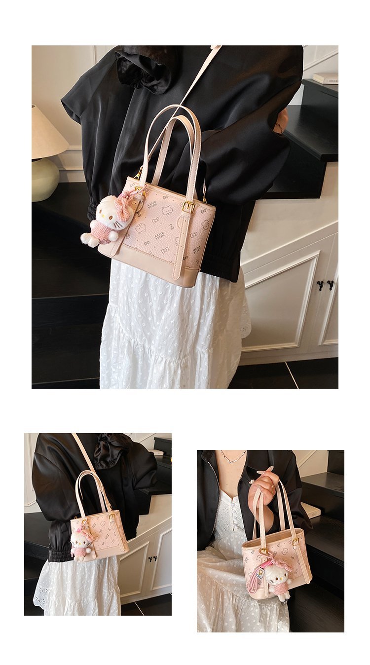 Women's PU Leather Monogram Tote Bag detail 7