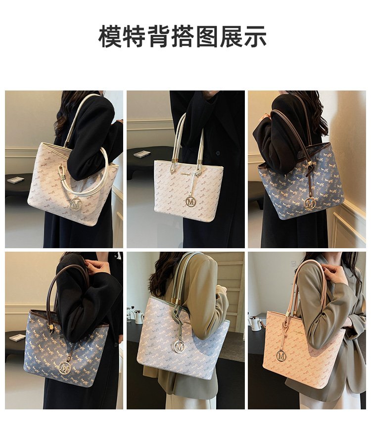 Women's PU Leather Monogram Tote Bag detail 10