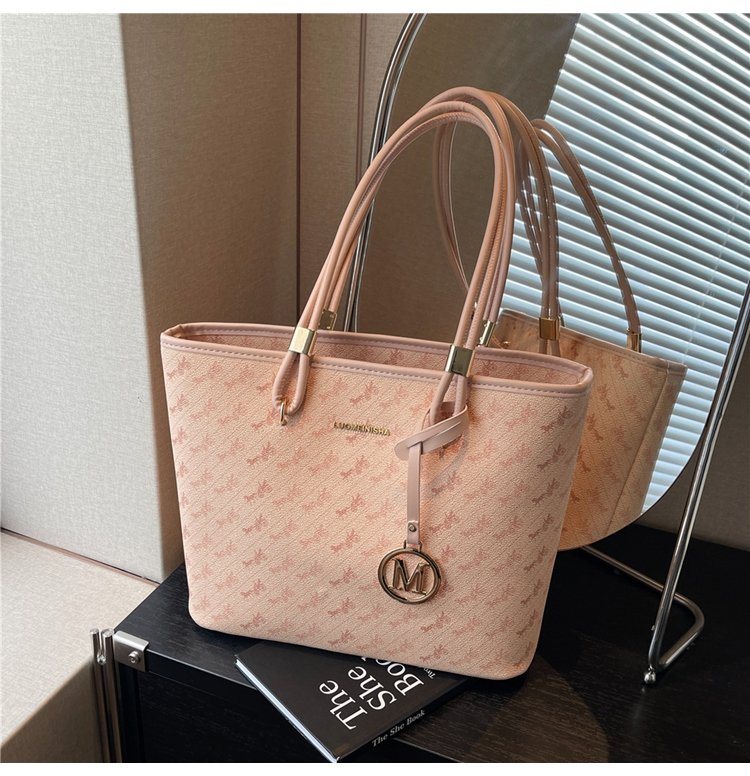 Women's PU Leather Monogram Tote Bag detail 17