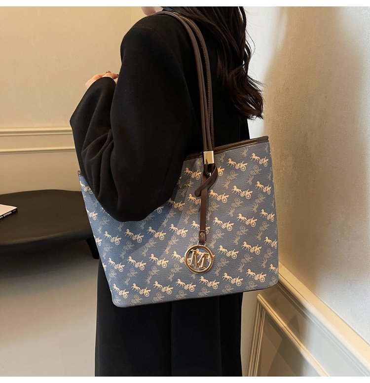 Women's PU Leather Monogram Tote Bag detail 18