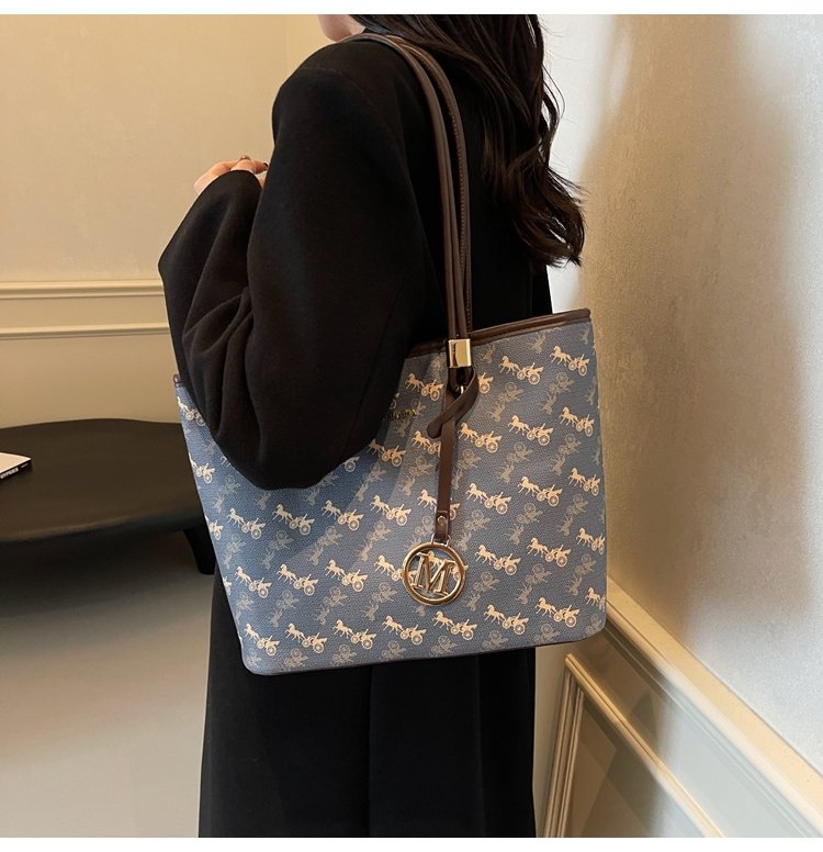 Women's PU Leather Monogram Tote Bag detail 23