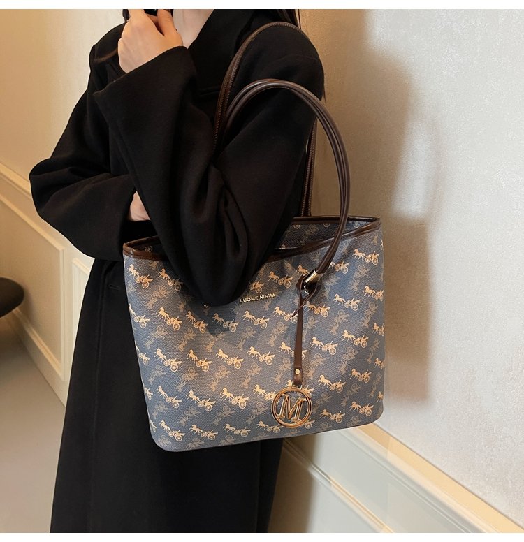 Women's PU Leather Monogram Tote Bag detail 26